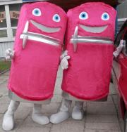 Elabika advertising mascot costumes rental Tauron refrigerator