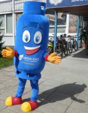 Elabika walking mascot costumes Gas bottle Mida Gaz