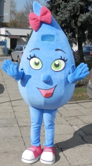 Elabika mascot costumes Drop Kropelka Elka WiK w Opolu