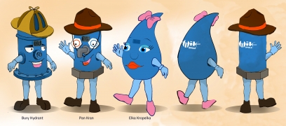 Elabika stroje karnawałowe mascot maskotki Kran WiK Opole - projekt