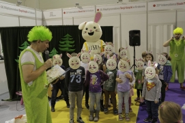 Elabika mascot kostiumy reklamowe Królik Rikuś Adamada