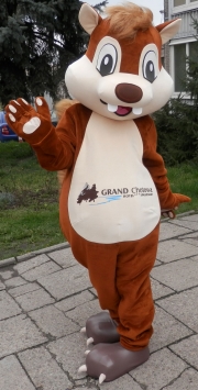 Mascot advertising costumes Elabika The Squirrel Grand Hotel Chotowa