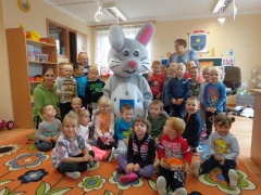 Mascot kostiumy reklamowe Elabika Zając Kicak Hażlach