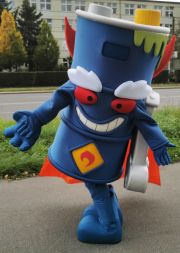 Super mascot advertising costumes Elabika Mr King SuperZings