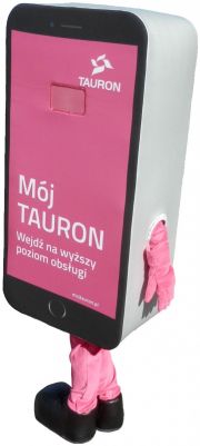 Producent maskotek reklamowych Elabika Telefon Smarfon Mój Tauron