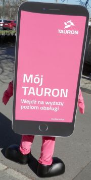 Stroje reklamowe maskotki Elabika Telefon Smarfon Mój Tauron