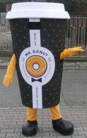 Producent kostiumów reklamowych Elabika Kubek Mr Donut