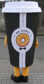 Stroje reklamowe kostiumy Elabika Kubek Mr Donut