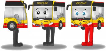 Strój reklamowy w postaci autobusu Autobus MPK Wrocław - projekt