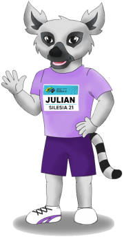 Strój reklamowy w postaci Lemura Julian Silesia 21 - projekt