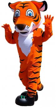 Strój pomarańczowego tygrysa z białym brzuszkiem