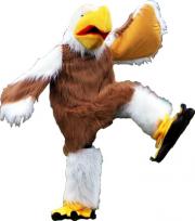 Elabika mascot costumes Eagle brązowo-biały