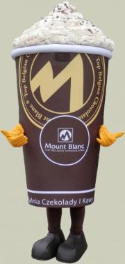 Elabika mascot costumes Chocolate Cup Mount Blanc